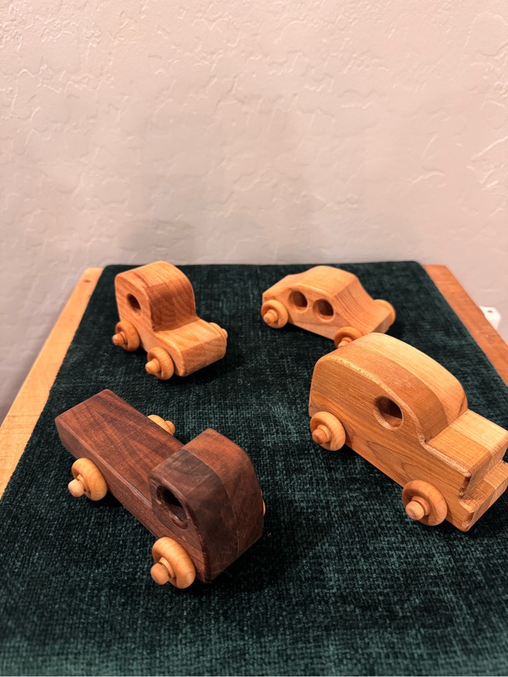 Handcrafted Wooden Toy Cars - Natural Wood Finish